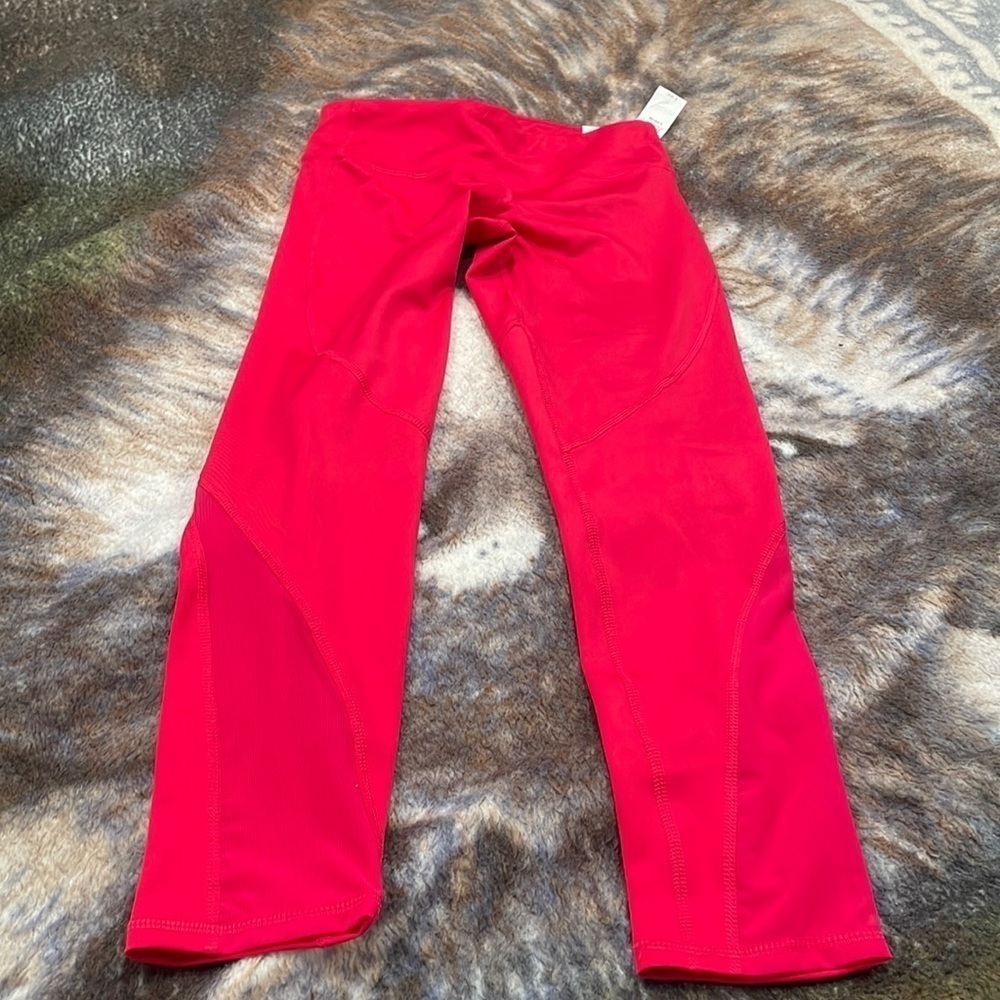 Girls red leggings